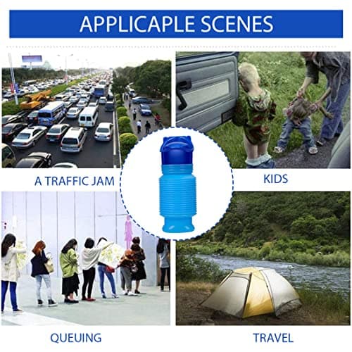 CUNQN Emergency Toilet Shrinkable Urinal Portable Mobile Toilet 750ML Urine Pee Bottle for Camping Hiking Car Travel Traffic Jam Queuing — view 5