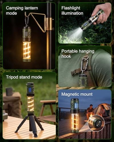 5000mAh Rechargeable Bug Repellent Lantern, 5 Lighting Modes & IPX5 Waterproof, Portable Outdoor Light with Mosquito Protection, for All‑Kinds Outdoor Activitie & Backyard Use (Refill Not Included) — view 3