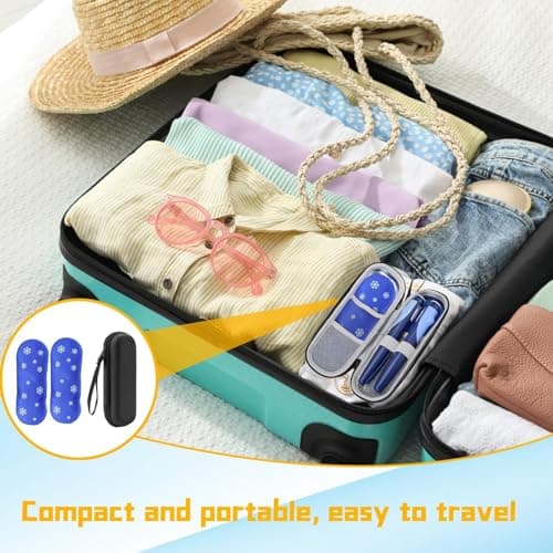 RJFUJP Insulin Cooler Travel Case, Monjaro Travel Case with 2 Ice Packs, Insulin Pen Case for Diabetic Supplies, Lightweight Durable Small Storage Black Insulin Travel Cases Cooler for Flight — view 4