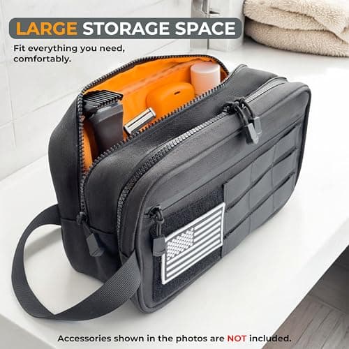 ARMORWERK Professional Tactical Toiletry Bag for Men - Extra Large Wet & Dry Compartment Separate Dopp Kit, Tactical Molle Travel Toiletry Bag — Perfect Mens Toiletry Travel Bag or Dopp Kit Men, — view 2