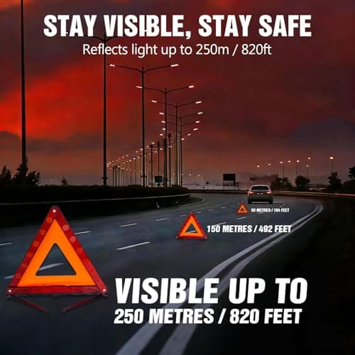 XOOL Emergency Warning Triangle Kit – Roadside Safety Kit with Reflective Warning Triangles, High-Visibility Safety Vests, Storage Bag & Gloves for Car Breakdowns & Emergencies — view 4
