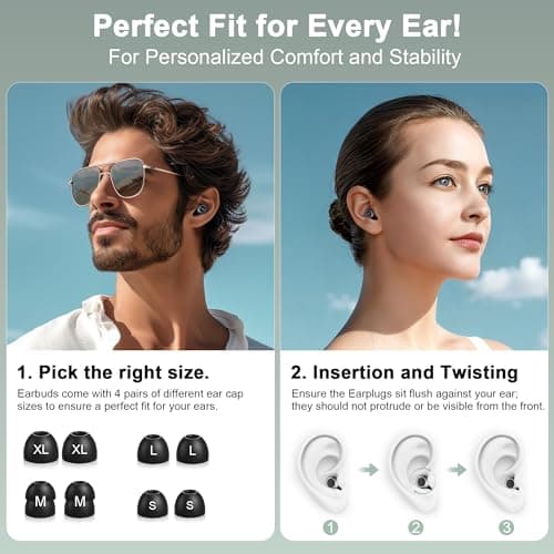 TECKNET 3-Mode Silicone Ear Plugs, 20dB SNR Noise Blocking — view 6
