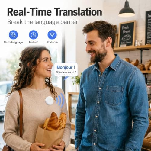 FUNLOV Smart Wearable Translator, AI Translators Language Translator Device — view 3