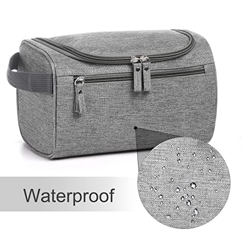 Etercycle Hanging Wash Bag Travel Toiletry Bag Waterproof Bathroom Bag for Men and Women Travel Toiletry Makeup Organizer (Grey) — view 5