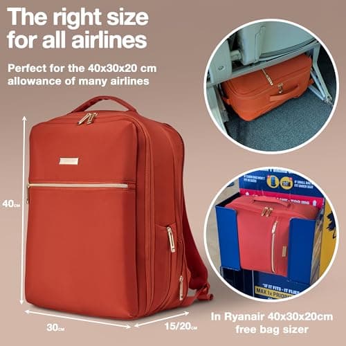 Cabin Max Expandable Cabin Bag 40x30x20 Underseat Backpack 40x30x15 — view 5