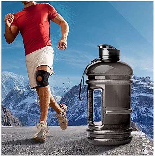 New Jumbo 2.2 Litre Sports and Gym Water Bottle with Time Markings Extremely Durable BPA Free Ideal Bottles for Gym Dieting Bodybuilding Outdoor Sports Hiking Cycling Office and Fitness (Grey) — view 5