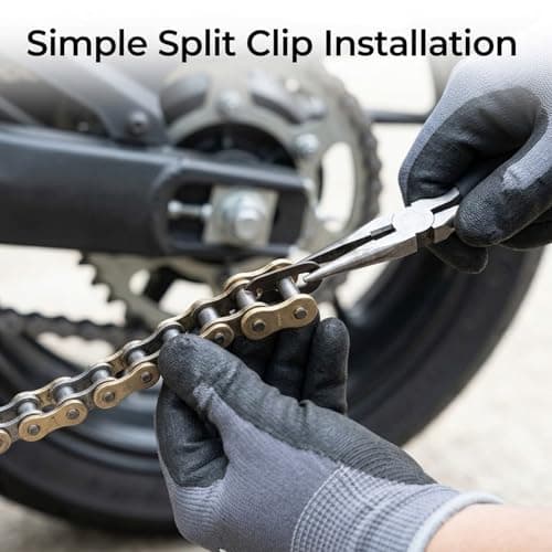 520HV Gold O Connector Link for DID - Ring Motorcycle Chain Master Link Connector Kit – 1 Set – High-Strength Steel Split Clip Chain Lock Joint – Motorcycle Engine Chain Repair and Maintenance — view 5