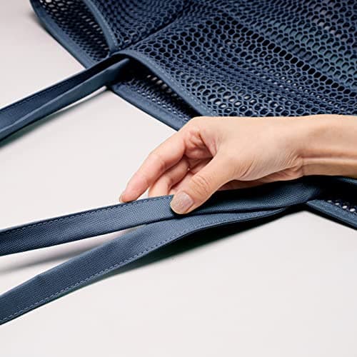 KALIDI Mesh Tote Bag,23L Beach Bag Extra Large Tote Bags for Women with Zip Pocket Shoulder Bag Summer Beach Bags Reusable Shopping Bag for Picnic Holiday Travel Grocery — view 6