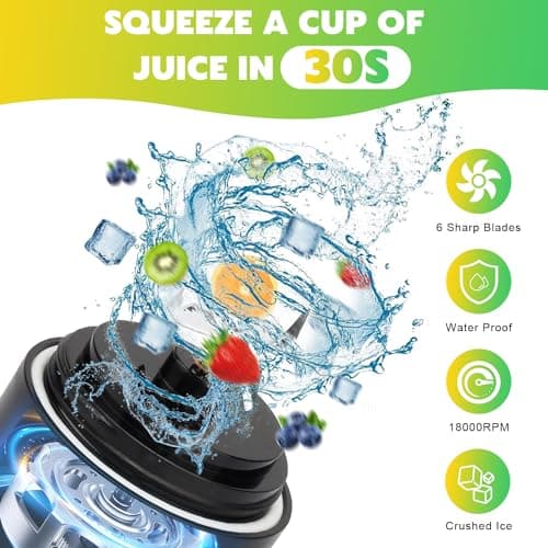 Portable Blender for Shakes and Smoothies, 600ml Personal Juicer Cup — view 2