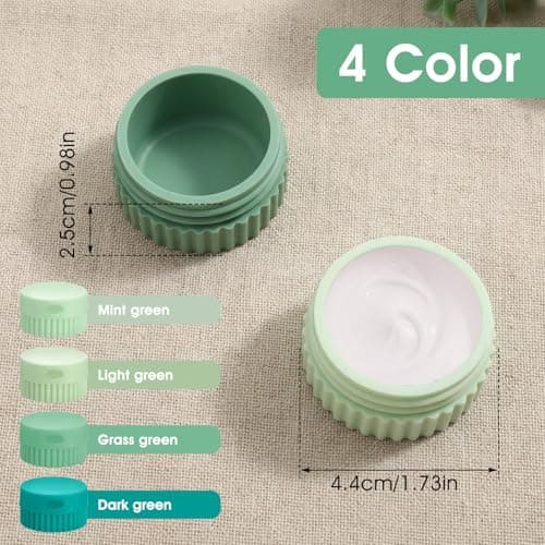 Oruola 4 Pcs Travel Pots,Silicone Travel Pots for Toiletries,Small Silicone Travels Containers,with Lids,for Hand Cream, Body Lotion & Toiletries, Squeeze Bottles for Travels — view 2