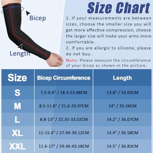 Beister 15-20 mmHg Compression Arm Sleeves for Pain Relief, Single — view 2