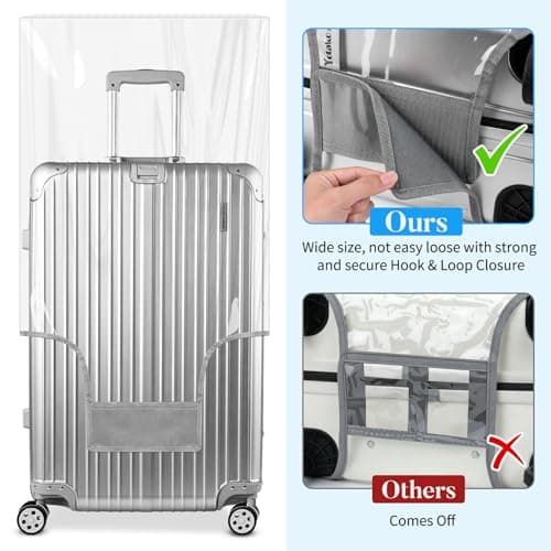Yotako Clear PVC Suitcases Covers Protectors 30 Inch XL Large Luggage Cover — view 3