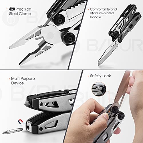 BIBURY Multitools Pliers, 18 in 1 Titanium Plating Multi-Tool — view 5