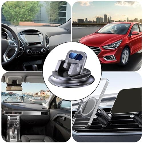 Phone Holder for Car Dashboard Adjustable Spring Clip with Rotation — view 4