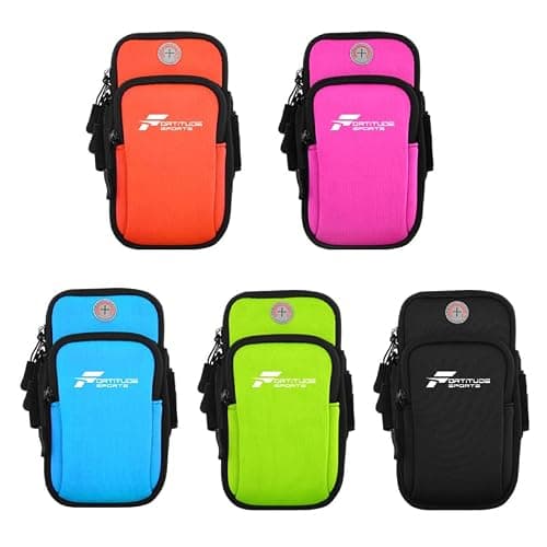 Fortitude Sports Arm Phone Holder | Waterproof Phone Pouch For Jogging, Cycling, Gym | Running Armband For iPhone, Samsung Galaxy, Huawei (Orange) — view 6