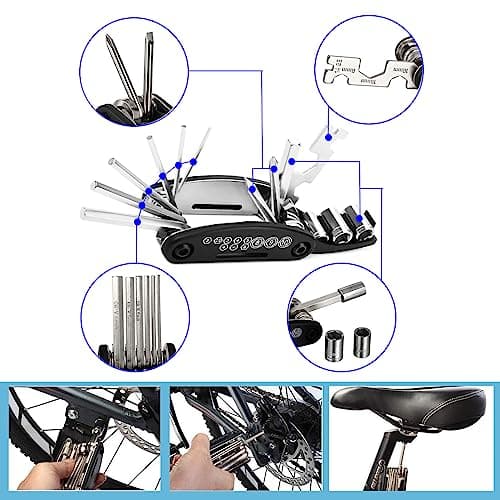 KITBEST 38PCS Bike Tool Puncture Repair Kit, Portable Bicycle Multi Tools — view 3