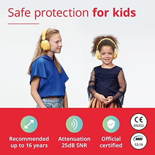 Alpine Muffy Kids Noise Reduction Earmuffs - 5-16 y - Ear Defender - Yellow — view 4