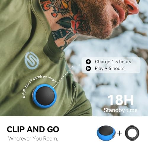 ANCwear Wearable Bluetooth Speaker with Clip, 3-Way Portable Mini Speaker — view 2