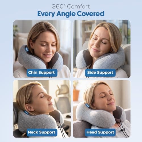 Utopia Bedding Travel Neck Pillow – Soft Support for Travel, Plane & Car — view 4