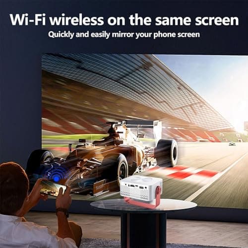 Lazmin112 1080P Portable Projector, Full HD WiFi Mini Projector with 360 Degree Rotation Auto Correction, Compatible with TV Stick Laptop Smartphone for Home Outdoor Movie Gaming (UK Plug) — view 4