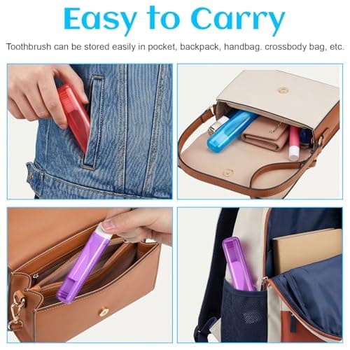 6Pcs Travel Toothbrush, Portable Travel Toothbrush Soft Bristle — view 5