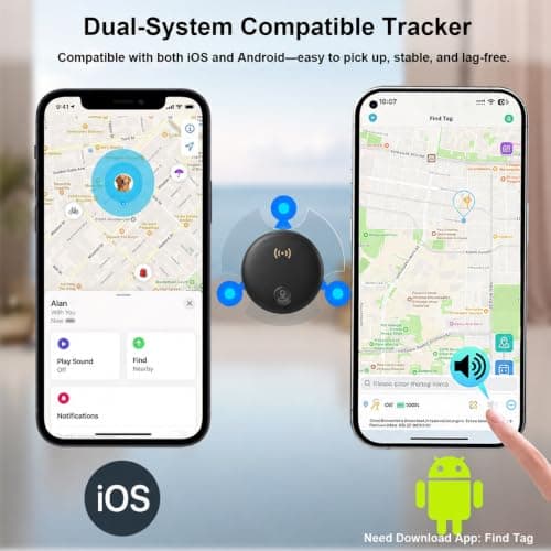 Car GPS Tracker,Magnetic Mini Vehicle Tracker (Compatible with iOS & Android),Real Time Vehicle Tracker,No Monthly Fee,IP68 Waterproof,Car Tracking Device for Car, Truck,Kids,bike,Global Coverage-B — view 5