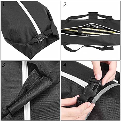 HUIOP Ski and Boot Bag Combo Portable Ski Storage Bag Travel Bags Waterproof Padded Boots Large Capacity Clothing Rack Organizer Se adap — view 3