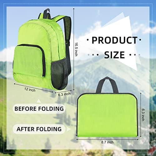 Reginary 5 Pack Foldable Backpacks Bulk Lightweight Travel Book Bag Camping Backpack Packable Handy Daypack Waterproof Portable Hiking for School Student Outdoor Indoor Sports — view 2