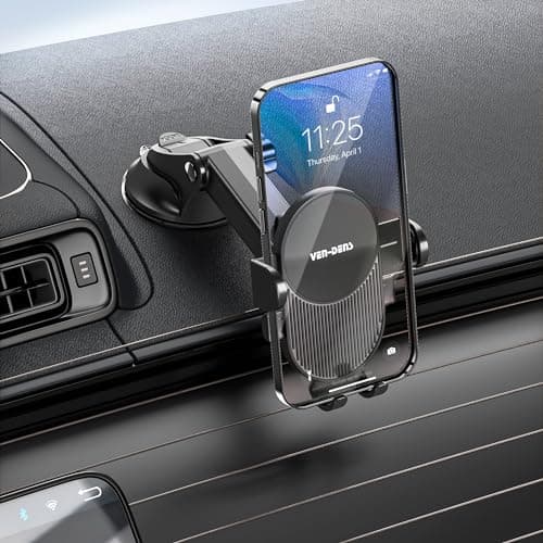 VEN-DENS For Google Pixel 8A 7A 6A 8 7 6 5 4 3 2 XL 8 Pro 7 Pro 6 Pro Car Phone Holder, [Super Suction Power & No-Wobbling] Cell Phone Mount Dashboard Windshield Vent Long Arm Hands Free Cradle Fit — view 2