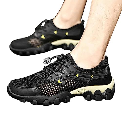 Mens Breathable Slip On Sandals Mens Trekking Shoes Breathable Climbing Trainers Comfortable Working Sneakers Outdoor Sport Sneakers Quick Dry Camping Footwear Travel Shoe Anti Slip Walking Trainers — view 2