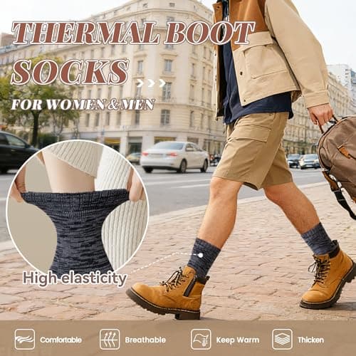 SeeyAN Winter Thermal Socks For Women Men Warm Ski Heated Insulted Socks — view 5