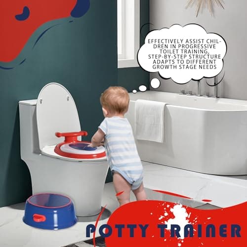 Portable Potty Seat - 12 Inches Non Slip Training Toilet for 6 Mos to 6 Years, Compact Design with Travel Friendly ES, Children Toilet for Home, Bathroom, Foldable and Lightweight — view 4