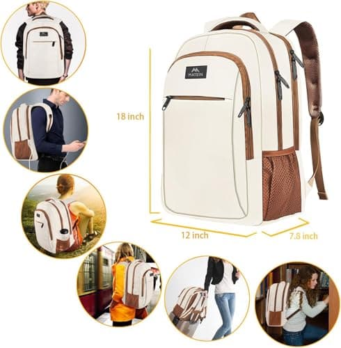 MATEIN Travel Laptop Backpack, Work Bag Lightweight Laptop Bag, 15.6 Inch — view 3