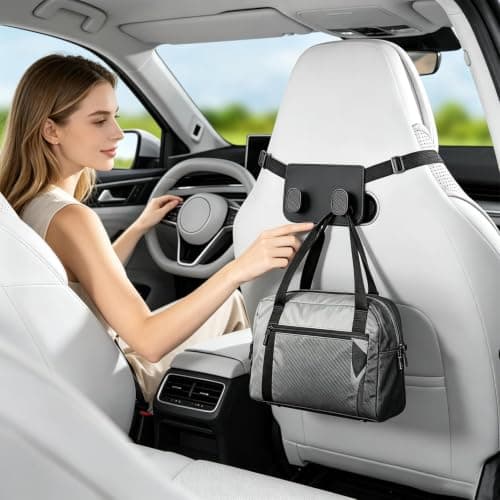 Car Seat Back Storage Hook | Adjustable Universal Headrest Hanger — view 2