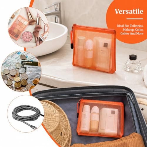 7PCS Small Cosmetic Bags Mini Pouches with Zip for Handbag Travel Storage — view 5