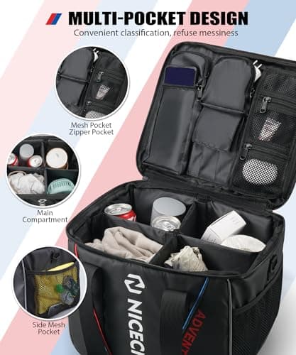 NICECNC Motorcycle Luggage Inner Bag 21L, DIY Compartment, Motorcycle Top Case Pannier Inner Bag with Foot Pad, Compatible with BMW R1200GS R1250GS ADV LC 2004-2022 F850GS F750GS F700GS F800GS, 1PCS — view 3