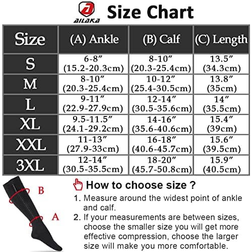 Ailaka 15-20 mmHg Zipper Compression Socks for Women Men, Closed Toe — view 5