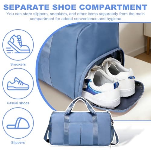 Sports Gym Bag, 28L Sports Gym Bag Duffle Bag Waterproof Gym Bag(Blue) — view 5