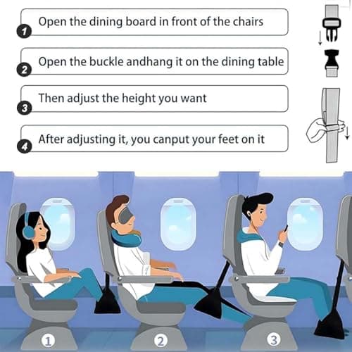 Foot Hammock for Flight, Travel Foot Rest, Long Haul Flight Essentials — view 3