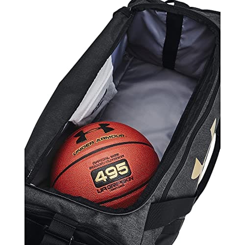 Ua Unisex Ua Undeniable 5.0 Duffle Md Black Medium Heather / Black / Metallic Gold Osfm — view 4