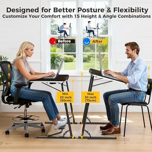 FoldWise Folding Laptop Table for Sofa, Sturdy Work & Dinner Portable Desk — view 5