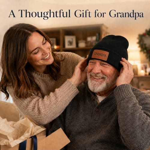 XIAOSLMP Grandpa Beanie for Men, Grandpa Gifts for Christmas Birthday — view 6