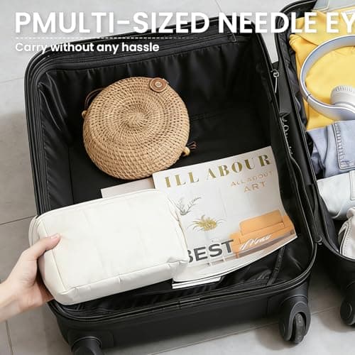 Sewing Kit, Mini Sewing Kits 128 PCS Thread and Needles Set for Adults with Portable Sewing Accessories Bag, DIY, Beginners, Emergency, Kids, Summer Campers, Travel and Home, with Scissors, Thimble — view 3