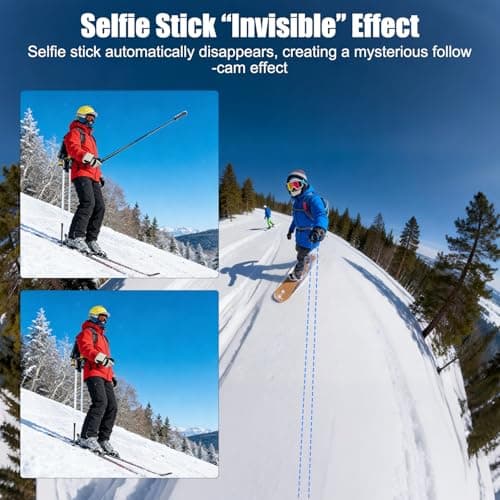 5m/16.4FT Carbon Fibre Invisible Extened Stick compatible for Insta360 X6-X — view 2