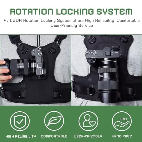 4J LEDR Camera Carrier Chest Harness J1,Camera Harness System for 1 Camera — view 4