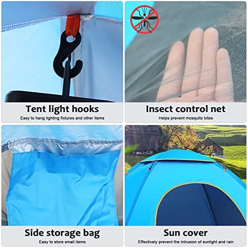 Pop Up Beach Tent, Compact Sun Outdoor Shelter for Camping & Garden — view 5
