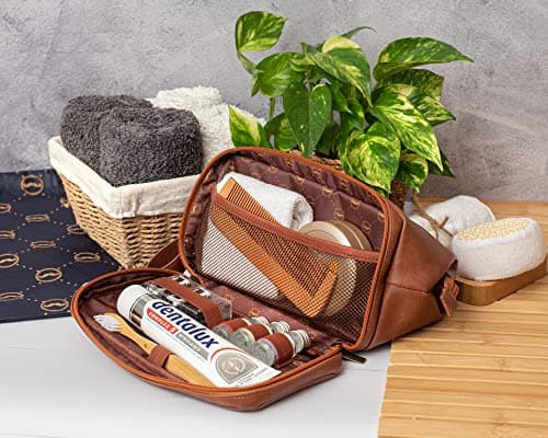 Toiletry Bag for Men with Pack Pouch | Toiletries Bag Organiser | Multiple Compartments | Men's Wash Bag for Toiletries, Cosmetics Travel Kits | Gift for Men — view 3