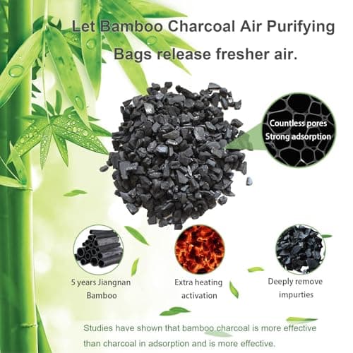 Charcoal Air Purifying Bags 6 Pack×200g Bamboo Charcoal Bags Odor Absorber, for Car Air Fresheners, Odor Eliminator for Home，Shoe Deodorizer - Colorful-Activated Charcoal Odor Absorbers — view 5