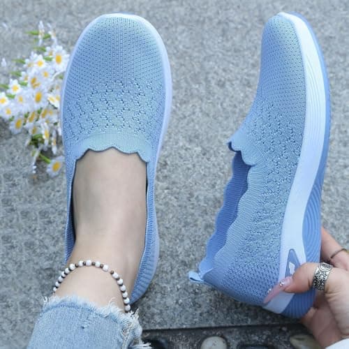 Womens Slip On Trainers Comfortable Walking Shoes Casual Sneakers — view 3