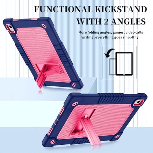 Kebiory for Onn 12.1 inch Tablet Pro 100146663 Case 2024 Friendly Case with Shoulder Strap Stand for New Walmart Onn 12.1 inch Tablet Pro 2024 Model Cover (NavyPink) — view 2